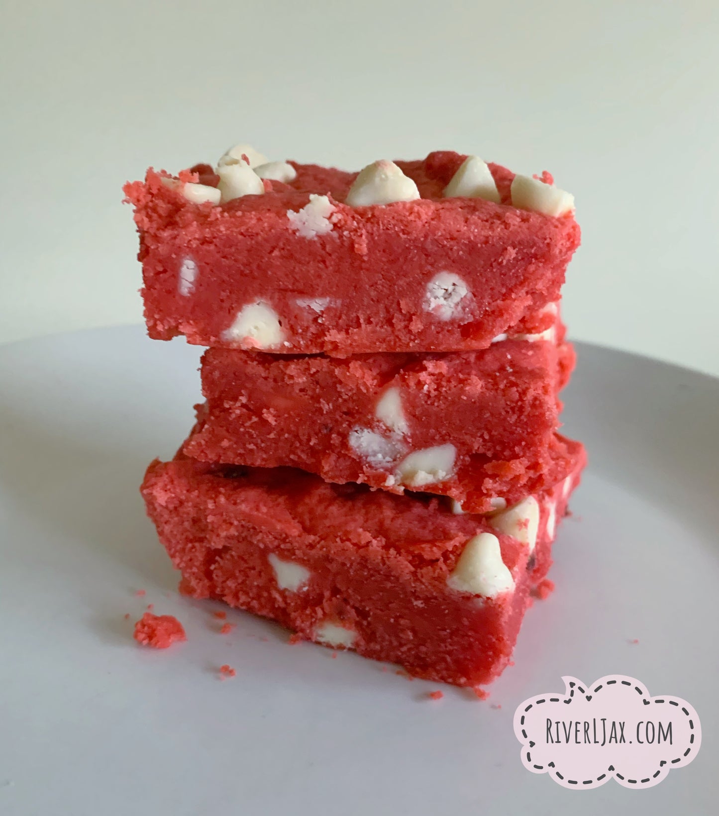 Strawberry Blondies By The Pan