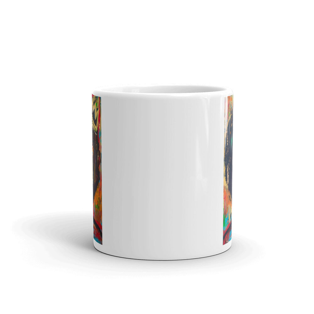 White glossy mug