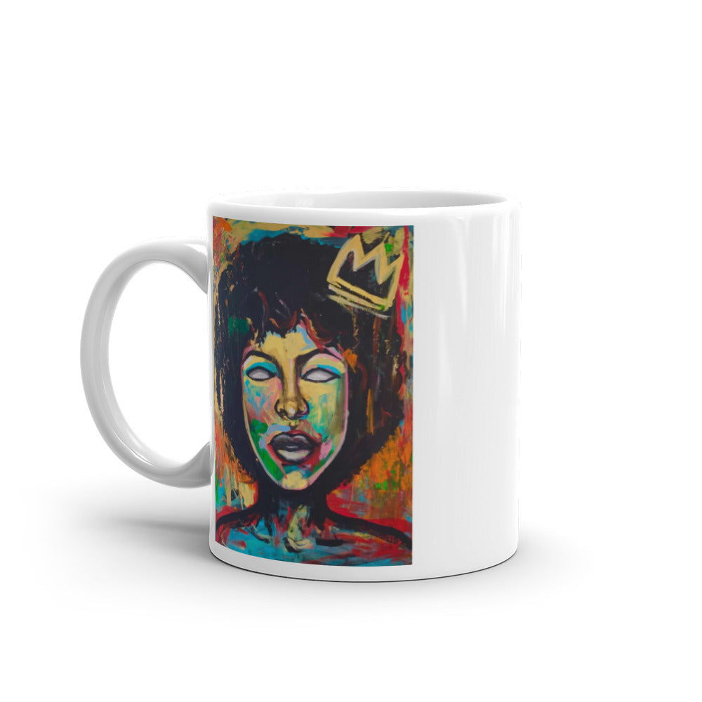 White glossy mug