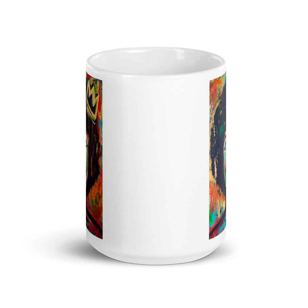White glossy mug