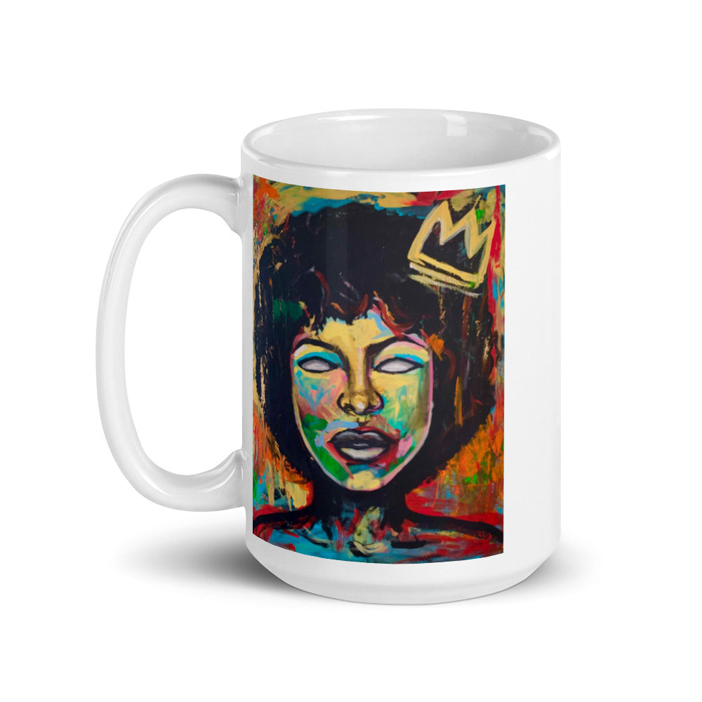 White glossy mug