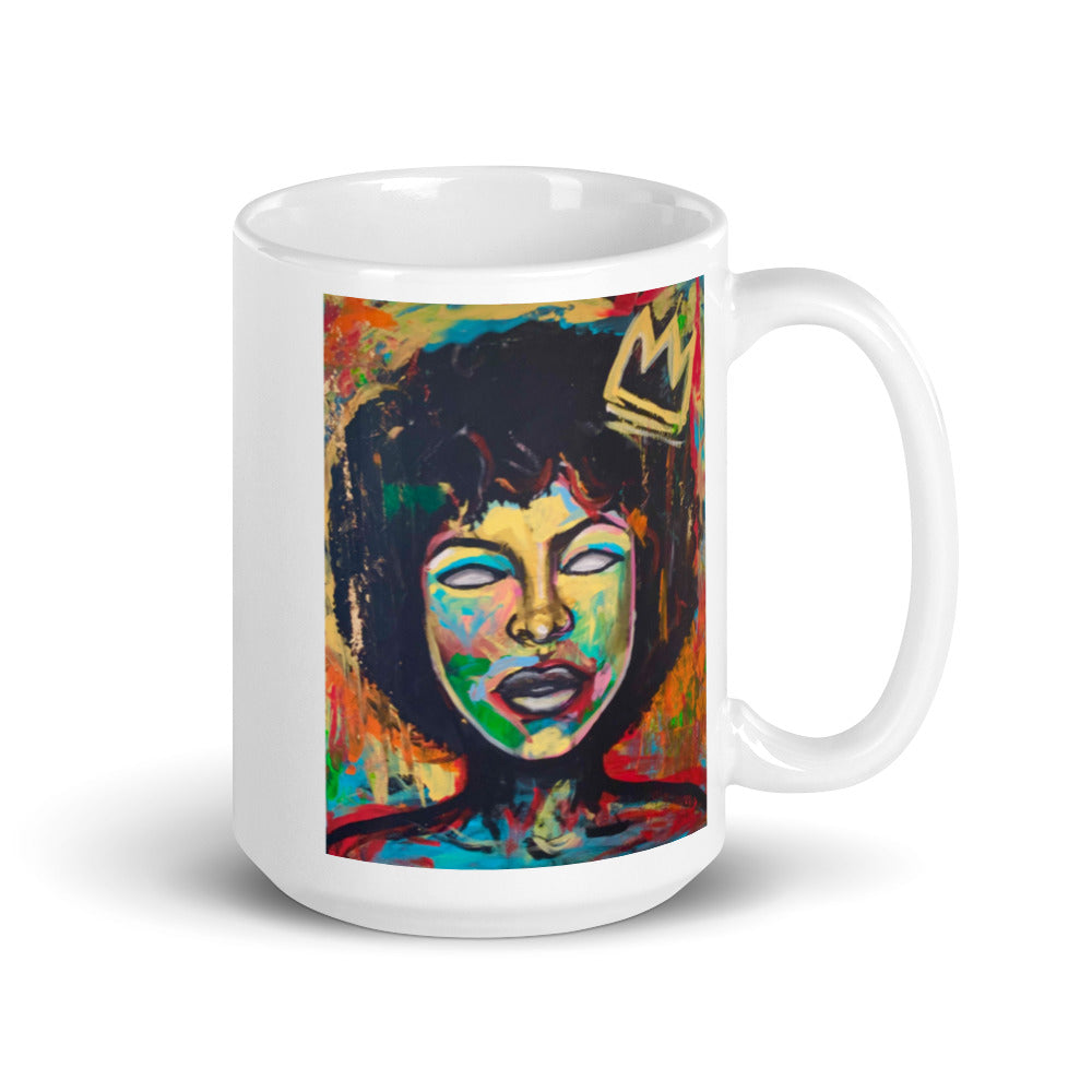 White glossy mug