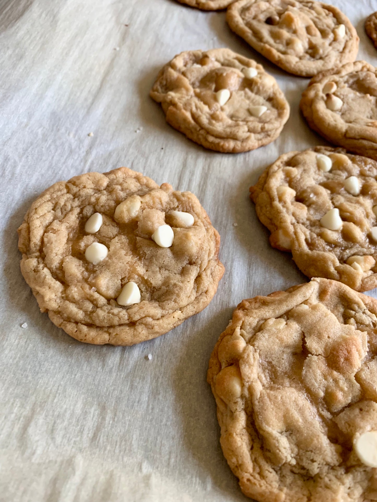 Sea Salt White Chocolate Macadamia Nut Cookies