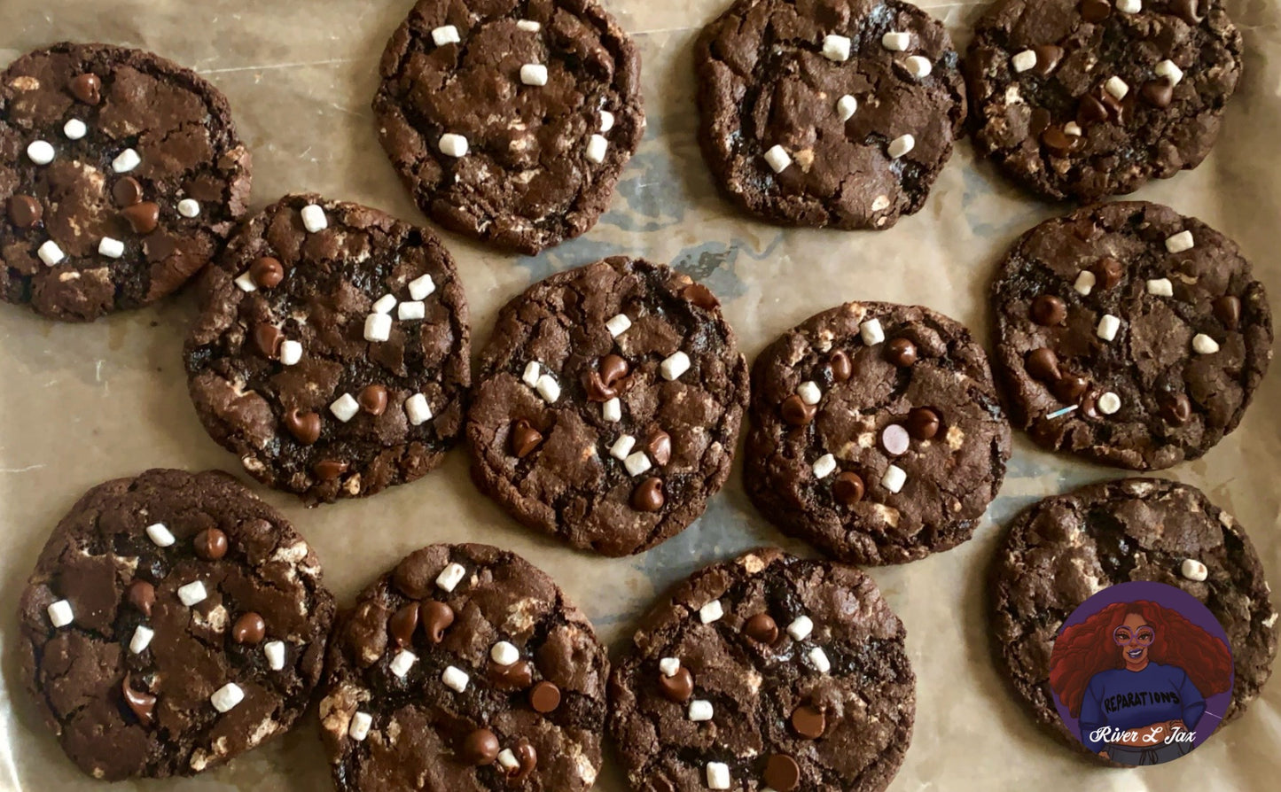 Double Chocolate Hot Cocoa Cookies