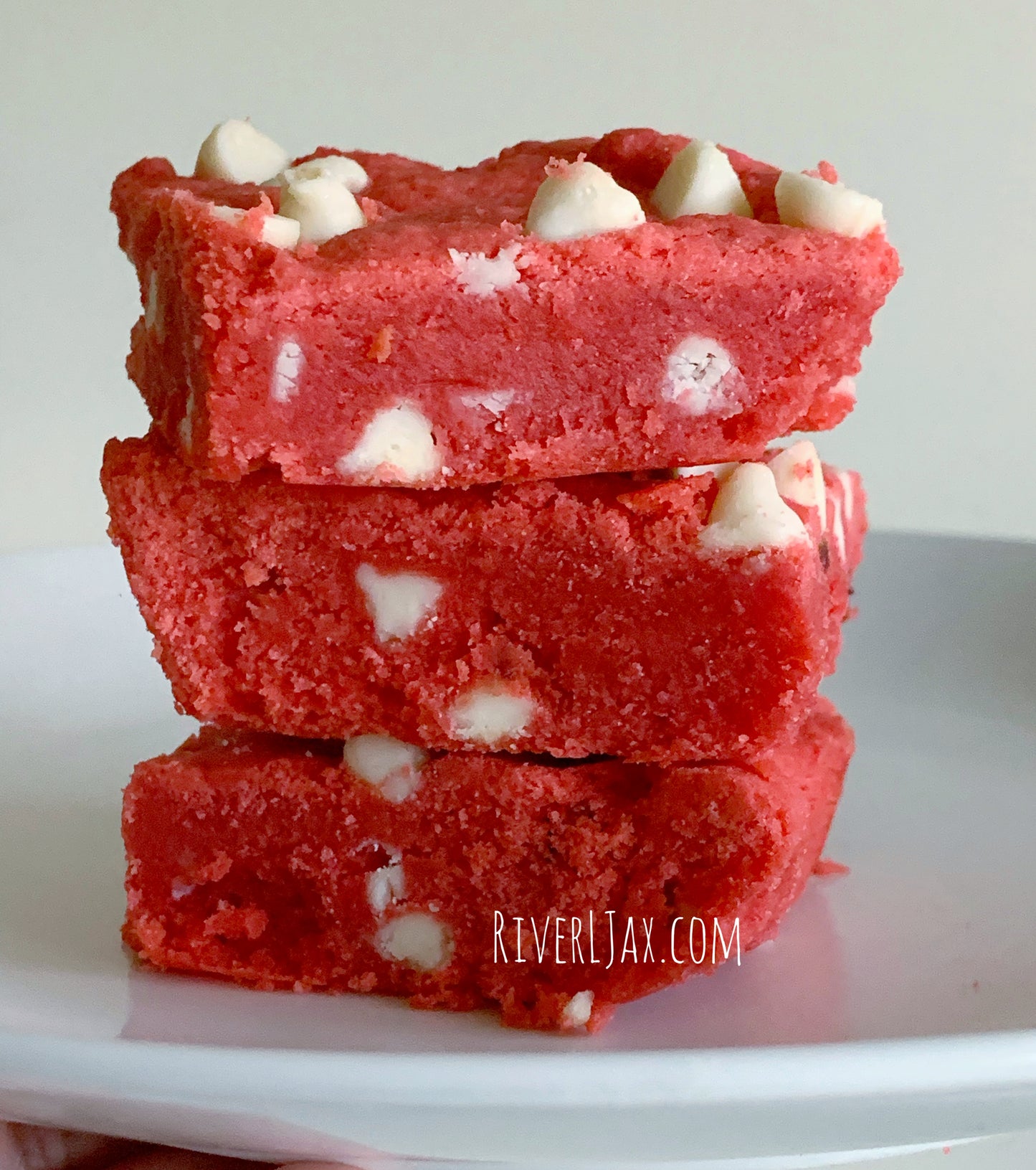 Strawberry Blondies By The Pan