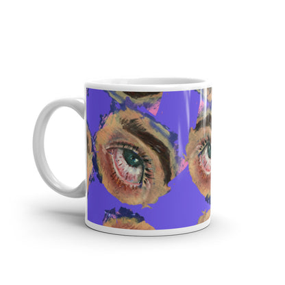 White glossy mug