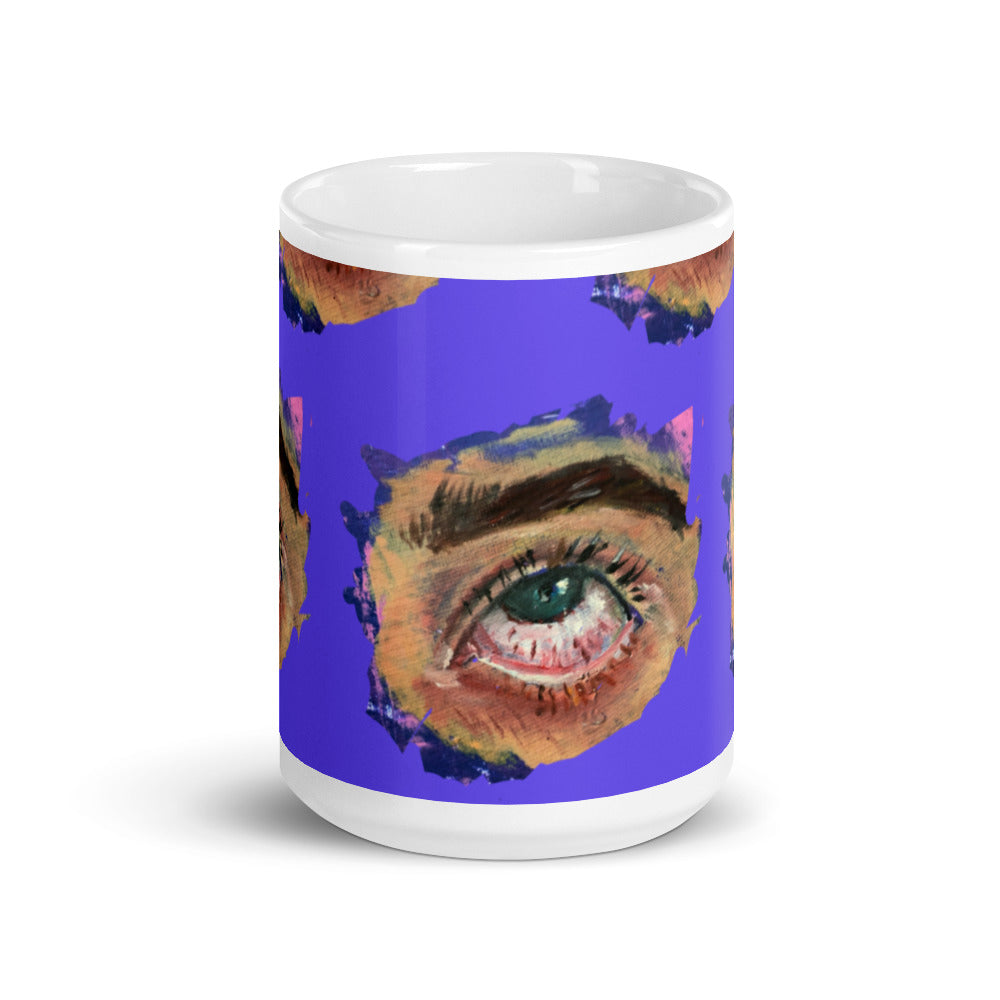 White glossy mug