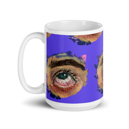 White glossy mug