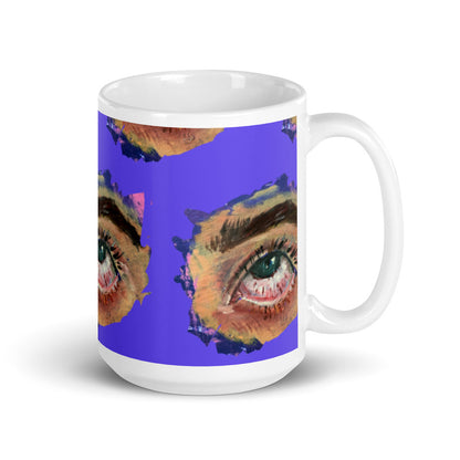 White glossy mug